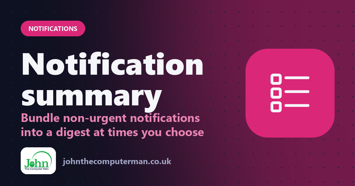 How to Use Scheduled Summary to Tame iPhone Notifications