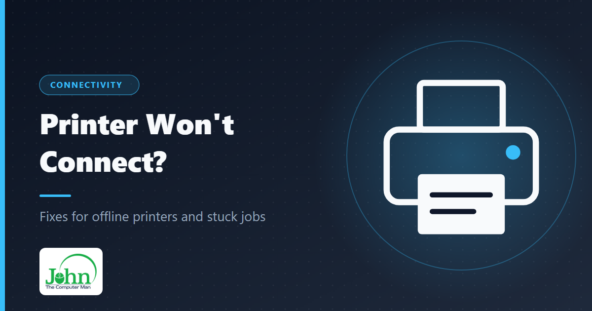 Printer won't connect?